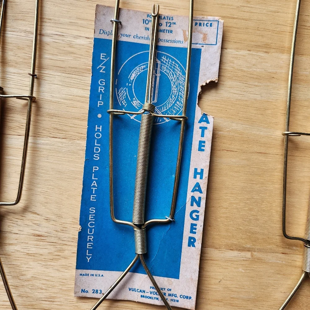 Lot of 3 Vintage Plate Hangers